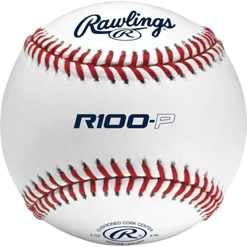 Rawlings | Practice Baseballs | R100-P or FSR100-P Baseballs | Collegiate, High School & Youth | Flat or Raised Seam Options