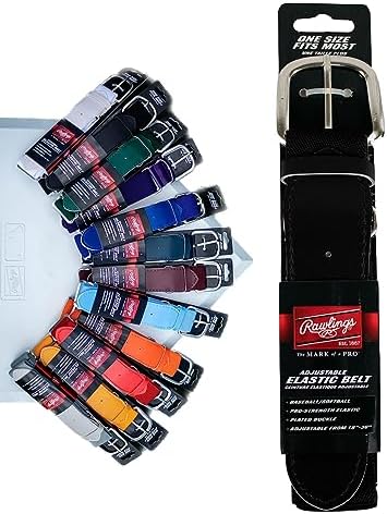 Rawlings | Elastic Game Day Belt | Baseball/Softball | Adult/Youth | Multiple Colors