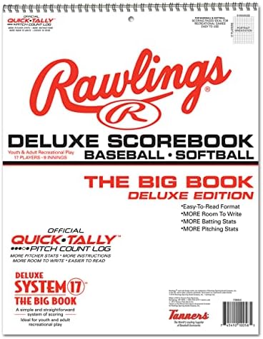 Rawlings | SYSTEM-17 Deluxe System Baseball/Softball Scorebook | Extra-Large 11″x14″