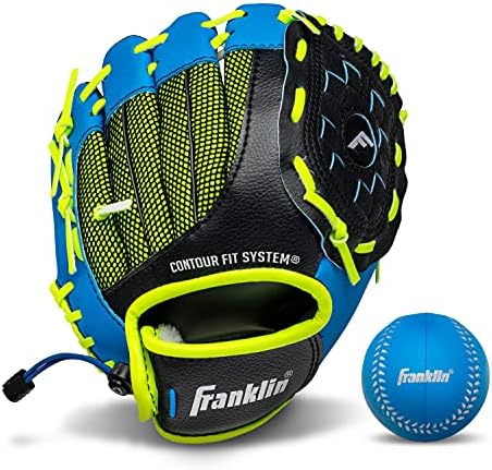 Franklin Sports Kids Baseball Glove – NeoGrip Boys + Girls Youth Tball Glove – Teeball, Baseball + Softball Mitt