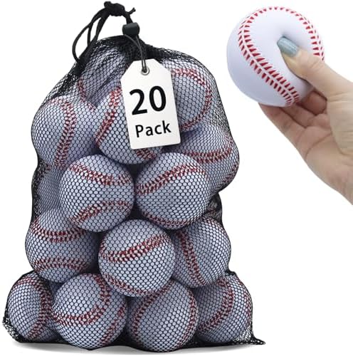 Magicorange Baseball,Foam Baseballs Training Baseballs Unmarked Practice Baseball for Hitting, Soft Toss, Batting, Fielding, Pitching