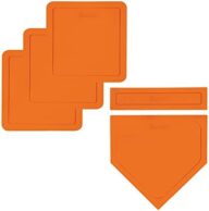 Franklin Sports MLB Throw Down Baseball Bases with Home Plate + Pitcher’s Rubber – Backyard Rubber Base Set Perfect for Baseball, Teeball + Kickball