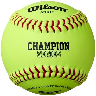 WILSON 9011 Optic Leather Softballs – No NFHS Logo, 1 Dozen