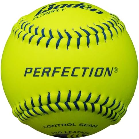 Baden | USSSA Approved | Official League Fastpitch Softballs | Perfection Leather | 11″ or 12″ | Optic Yellow | One Dozen