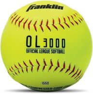 Franklin Sports Official Game Softballs – OL3000 Fastpitch 12″ Inch Yellow Softballs – Official Size + Weight Tournament Balls for Practice + Games – 1 Softball