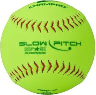 Champro ASA 12″ Slow Pitch Softballs with Durahide Cover .52 COR, 12 Pack