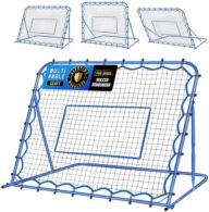Soccer Baseball Rebounder Soccer Goal Net, Volleyball Rebound Pitchback Net | Quick Switch Angle Soccer Softball Training for Ball Control, Passing, Bounce Back Practice, Easy Setup Lacrosse Soccer Gifts