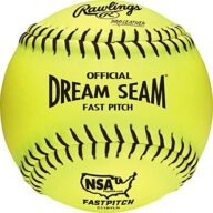Rawlings | Official Dream Seam Fastpitch Softballs | NSA | Pro Leather Cover | 12 Count