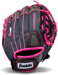Franklin Sports Fastpitch Softball Gloves – Windmill Adult + Youth Fielding Gloves – 11″ or 12″ – Pink + Green