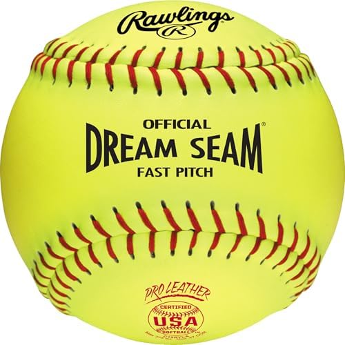 Rawlings | Official USA Pro Leather Dream Seam Fastpitch Softballs | USA/ASA | C12RYLA | 12″ | Multiple Count Options