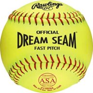 Rawlings Rawlings | Official NFHS Dream Seam Fastpitch Softballs | USA/ASA NFHS | Synthetic Cover | 12 Count