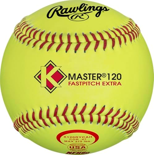 Rawlings | Official NFHS K-Master Fastpitch Softballs | USA/ASA NFHS | X120RYCA | 12″ | 12 Count