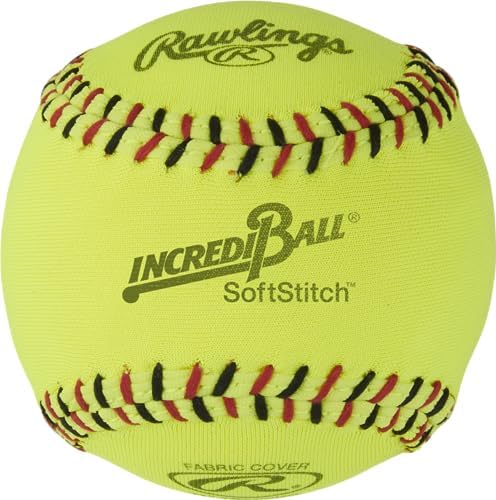 Rawlings | Incredi-Ball Softstitch Softballs | 11″ & 12″ Options | Cloth & Synthetic Leather Cover Options | 12 Count