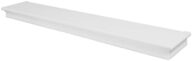 HIGH & MIGHTY 515666 Decorative 36″ Floating Shelf Holds up to 25lbs, Easy Tool-Free Dry Wall Installation, Beveled, eCommerce Packaging, White
