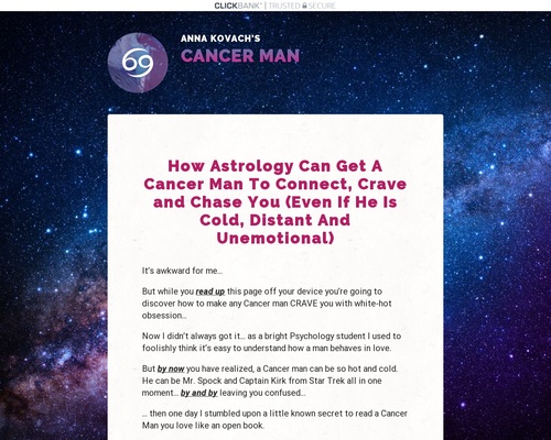 Cancer Man Secrets by Relationship Astrologer Anna Kovach