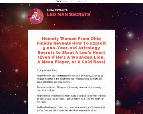 Leo Man Secrets by Relationship Astrologer Anna Kovach » Books