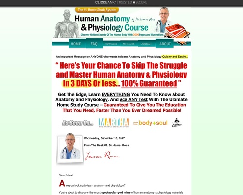 The #1 Human Anatomy and Physiology Course | Learn About The Human Body With Illustrations and Pictures &oslash;