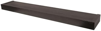 HIGH & MIGHTY 515665 Modern 36″ Floating Shelf Holds up to 25lbs, Easy Tool-Free Dry Wall Installation, Flat, eCommerce Packaging, Espresso