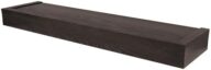 HIGH & MIGHTY 515653 Modern 18″ Floating Shelf Holds up to 15lbs, Easy Tool-Free Dry Wall Installation, Flat, eCommerce Packaging, Espresso