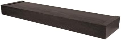 HIGH & MIGHTY 515653 Modern 18″ Floating Shelf Holds up to 15lbs, Easy Tool-Free Dry Wall Installation, Flat, eCommerce Packaging, Espresso