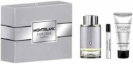 Mont Blanc Explorer Platinum Men 3.4 Oz Edp Spray + 3.4 Oz S/Gel + 7.5 Mini
