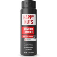HAPPY NUTS Comfort Powder Deodorant For Men: Anti-Chafing, Sweat and Odor Control for Jock Itch, Aluminum-Free, 6 oz (1 Pack), Original Scent