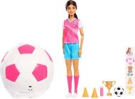 Barbie Team Roll and Reveal Soccer Player Doll and Accessories
