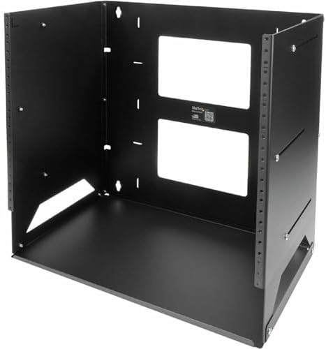 StarTech 8U Wall-Mount 2-Post Open Frame Rack Shelf, TAA (WALLSHELF8U)