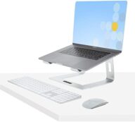 StarTech Laptop Stand, Ergonomic Laptop Riser, Aluminum, Silver, Dell XPS