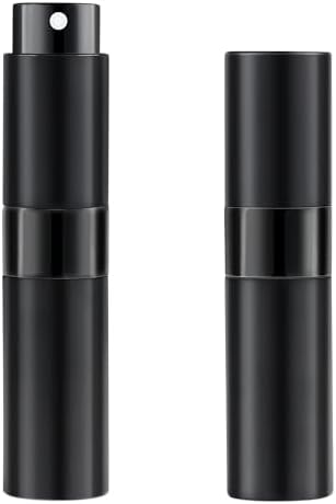 8ML Perfume Travel Refillable Portable Perfume Atomizer Bottle – Easter Basket Stuffers for Teens Adults Men Women,Valentines Day Gifts for Him Her,Travel Essentials,Christmas Gift(Balck,2Pack)