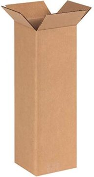 BOX USA Tall Boxes Holds 65lbs, 6x6x18 25-Pk for Shipping & Packing
