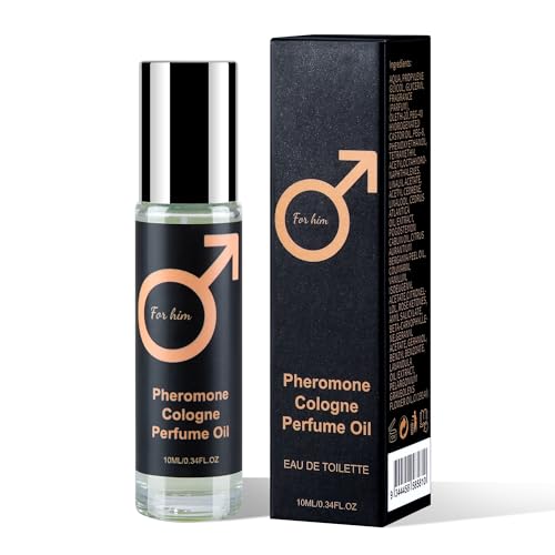 Pheromones Perfumes for Men, Protable Perfume Male, Roll on Perfume, Long-Lasting Scents Attraction Pheromone Infused Essential Oil Perfume for Men
