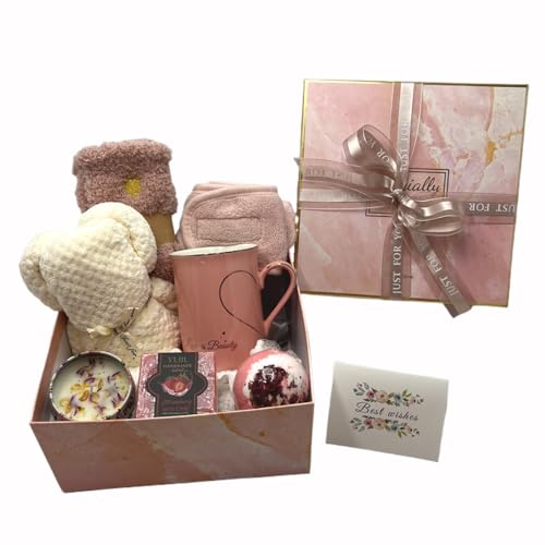 Spa Gift Basket for Women – Luxury Self Care Relaxation Birthday Gift, Get Well Soon for Friend, Scented Bath Box for Christmas, Thanksgiving, Valentine’s Day