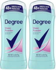 Degree Original Antiperspirant Deodorant 48-Hour Sweat & Odor Protection Sheer Powder Antiperspirant for Women 2.6 oz (Pack of 2)