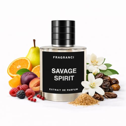 Savage Spirit Perfume for Men – Extrait de Parfum, Fresh Spicy & Amber Masculine Fragrance Perfume– Vegan Clean Formula – 50ml