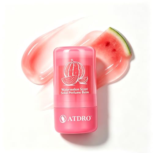 Watermelon Solid Perfume Stick for Women, Fresh Fruity Scent Fragrance Balm, Alcohol Free, Vegan Cruelty-Free, Leakproof 5g Pocket Travel Size, Sensitive Skin Friendly for Beach Date Daily Party