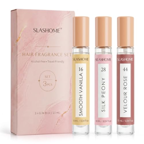 slashome Hair Perfume Set for Women, 3x10mL Alcohol-Free Hair & Body Mist