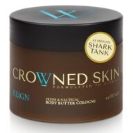 Crowned Skin Reign Body Butter Cologne for Men | Fresh & Nautical | Scented with Pink Pepper & Bergamot | Infused with Natural Shea & Mango Butters | All-Day Fragrance | 4.4oz
