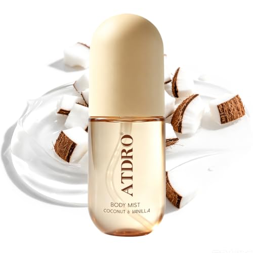 Coconut Vanilla Body Mist 4‑Hour Lasting Scent, Hair Body Spray 100ml