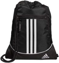 adidas Alliance Sackpack – Drawstring Backpack for Sports, Small Gym Bag, Black/2, OSFA