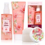Body & Earth Gift Set – Spa Sets for Women, Perfume, Body Lotion, and Scrub in a Rose Water Box – Perfect Birthday Gifts for Mom Girlfriend Her