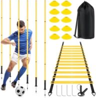 Soccer Training Equipment,Agility Speed Training Set, 20ft Agility Ladder