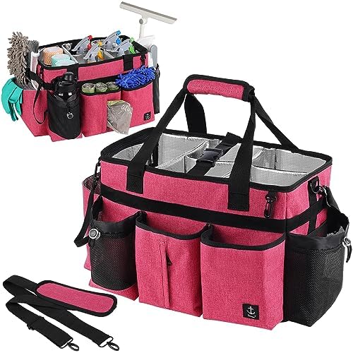 Large Cleaning Caddy Bag Built-in hard plastic sheet Aluminum foil lining