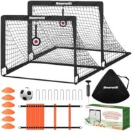 Bearwill Soccer Goal, Kids Soccer Goals for Backyard Set of 2