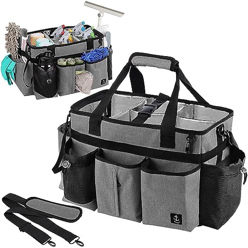Large Cleaning Caddy Bag Built-in hard plastic sheet Aluminum foil lining