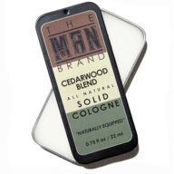 Cedarwood Blend Solid Cologne, Men’s Cedarwood Solid Perfume Balm in Vintage Slide Tin, (0.75 Ounce)