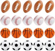 20 PCS Mini Sports Stress Balls, Small Foam Sport Balls, Small Squeeze Stress Relief Ball for Gifts, Goodie Bags Stuffers, Sport, Birthday, Party Supplies ( Baseball, Basketball, Soccer, Football )
