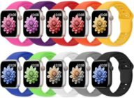 10 Pack Silicone Sport Bands Compatible with Apple Watch Band Women Men