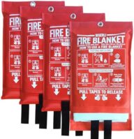 Fire Blanket for Home and Kitchen,40″ x 40″,4 Pack,Emergency Fire Blanket