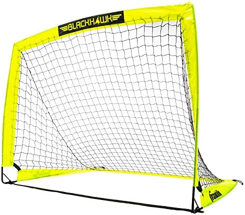 Franklin Sports Blackhawk Backyard Soccer Goal – Portable Pop Up Soccer Nets – Youth + Adult Folding Indoor + Outdoor Goals – Multiple Sizes + Colors